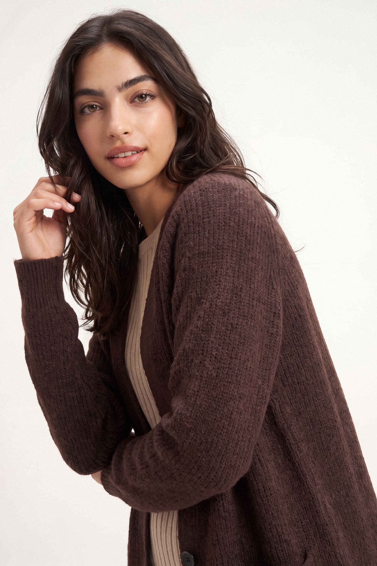 Coffee Long Sweater-1719070117