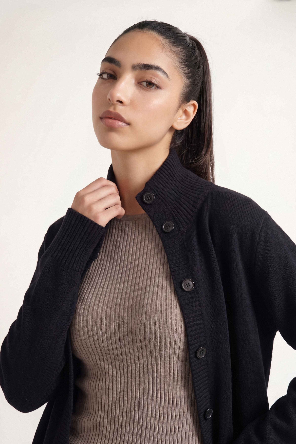Black Long Sweater-1719110103