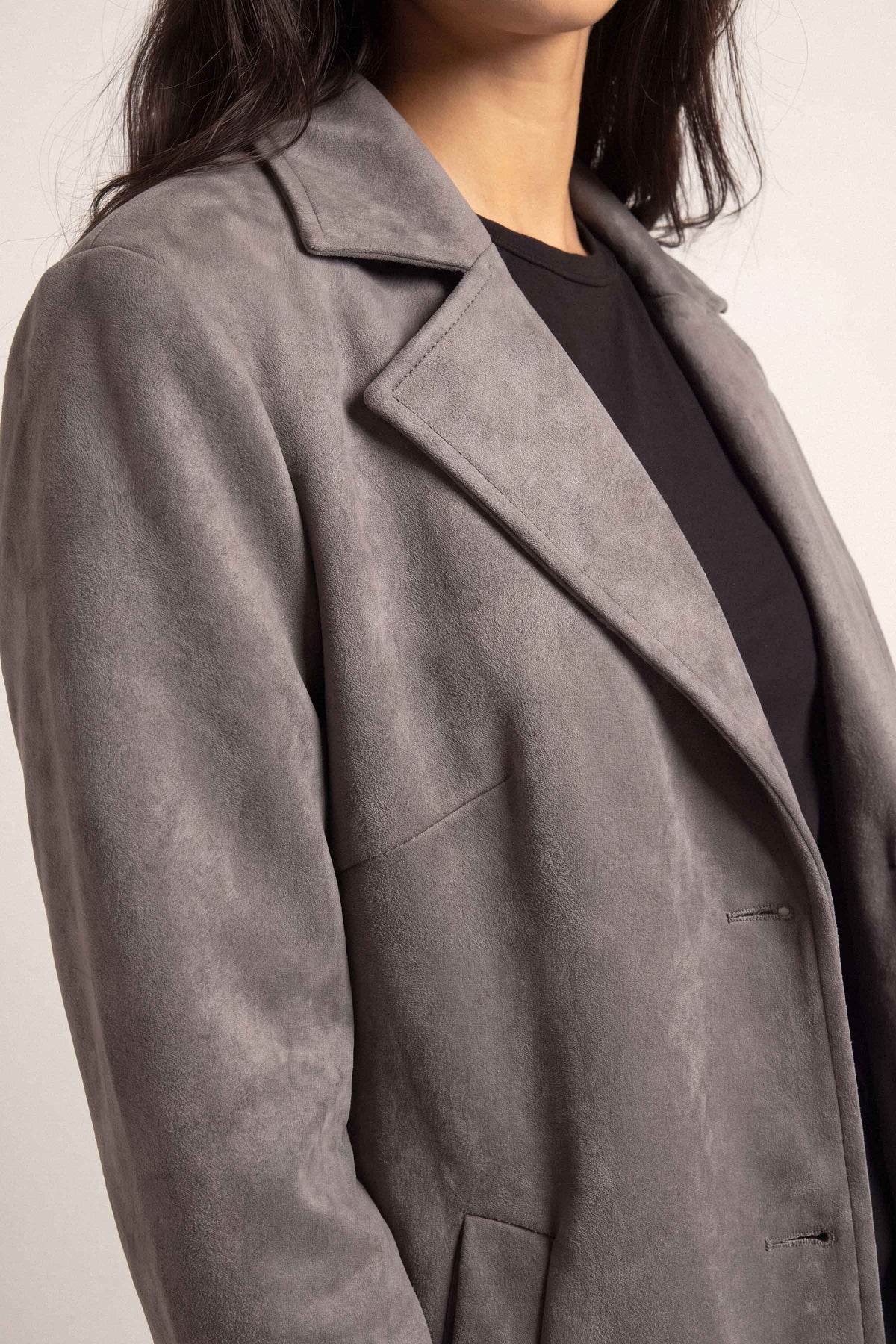 Dark Grey Long Coat-1719710120
