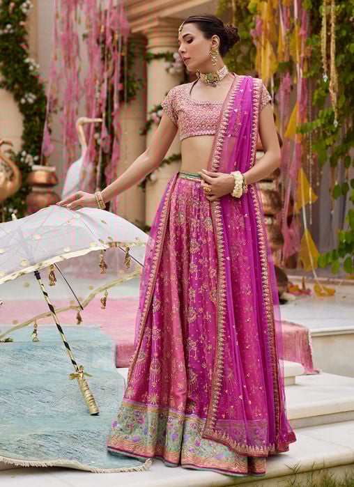 Asel Aqua Lehenga Choli