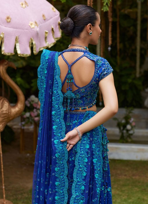 Miral Teal Lehenga Choli