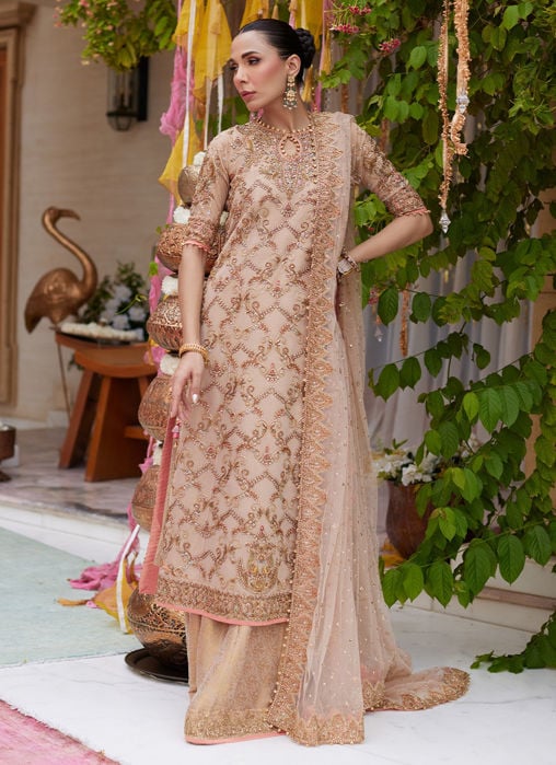 Elara Single Dhaagha Jacket With Block Printed Lehnga