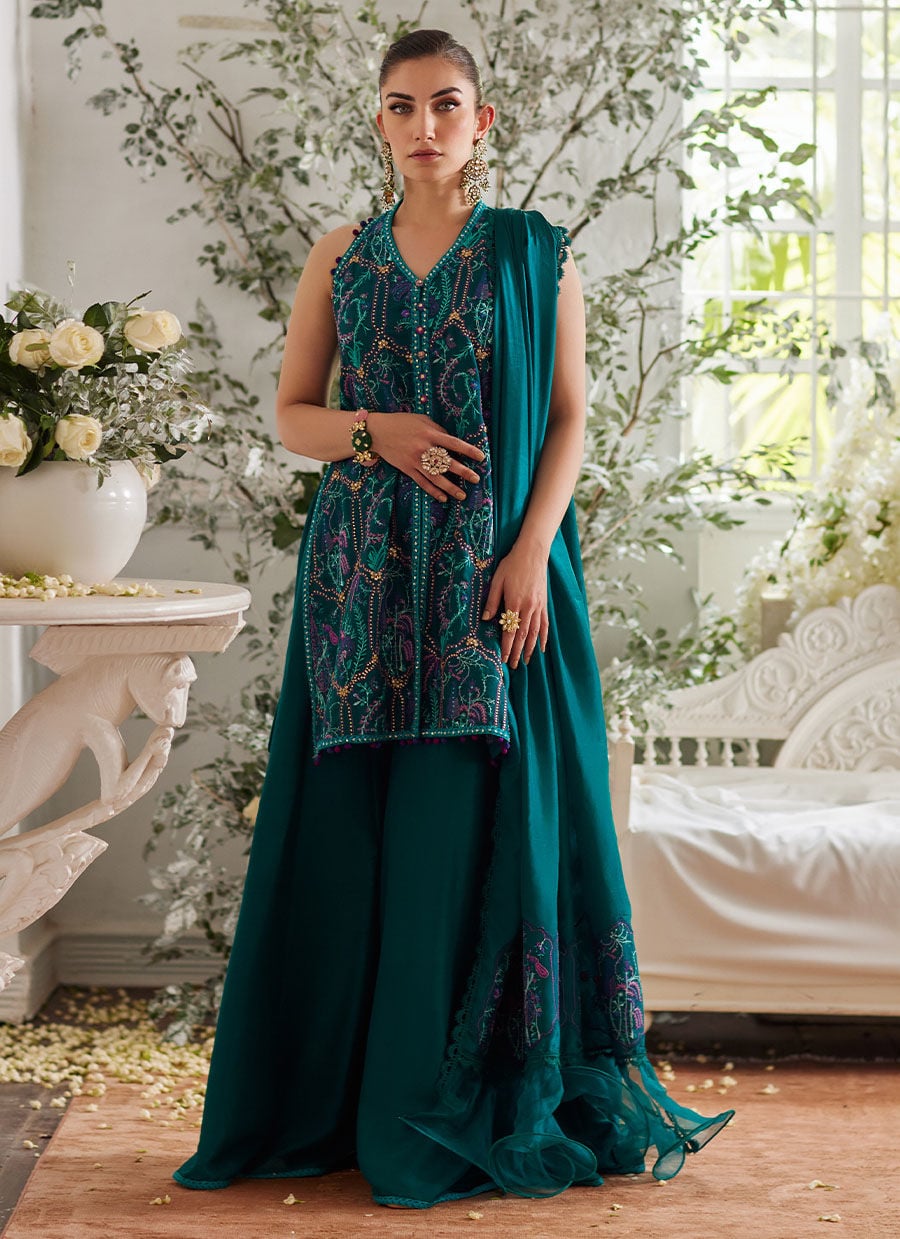 Ruya Emerald Shirt And Dupatta