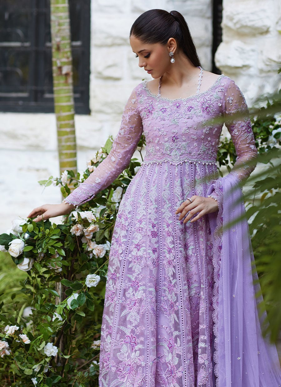 Shireena Lavender Kalidaar And Dupatta