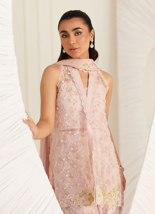 Luz Magenta Shirt And Dupatta
