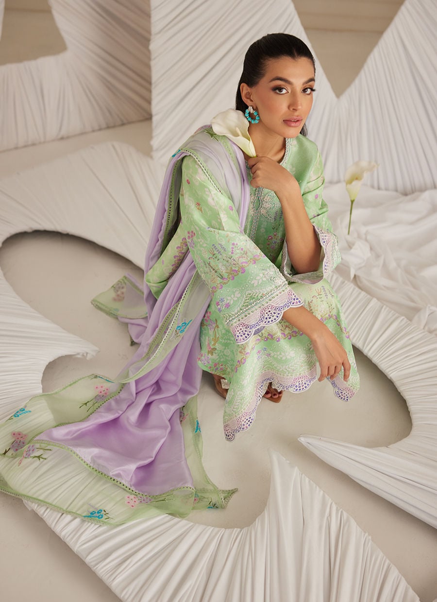 Felice Aqua Shirt And Dupatta