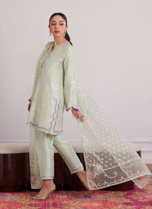 Mereen Ferozi Shirt And Dupatta