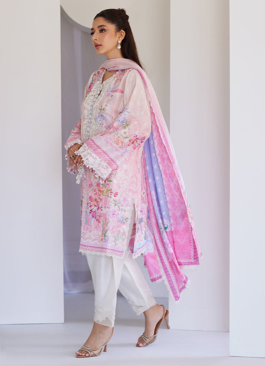 Oddie Pink Shirt And Dupatta