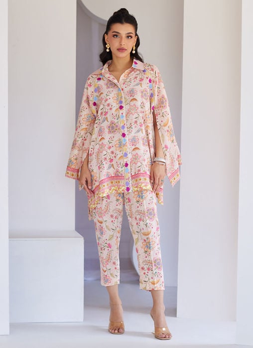 Mona Blush Shirt And Dupatta