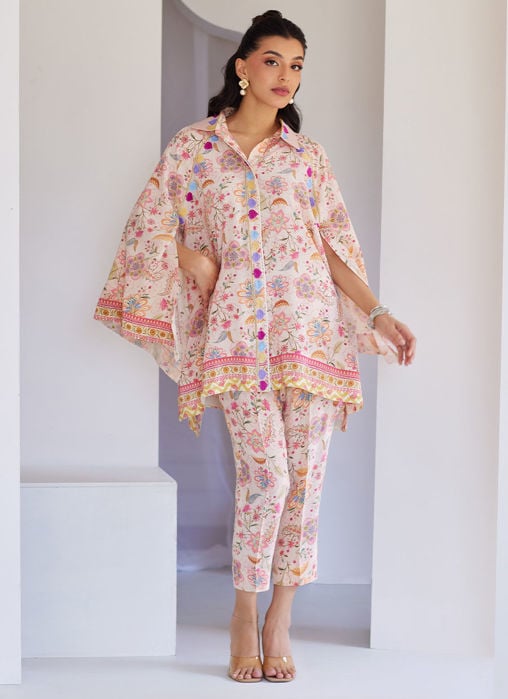 Mona Blush Shirt And Dupatta