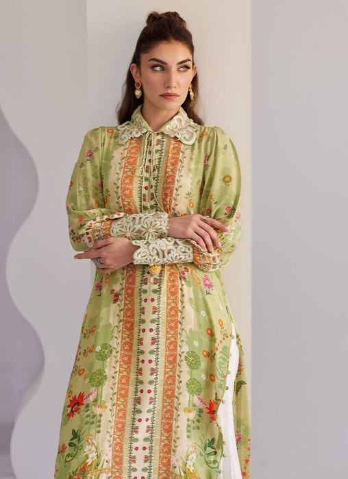 Kelly Lime Shirt And Dupatta