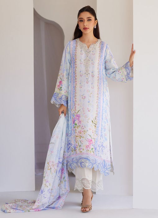 Reen Printed Raw Silk Shirt And Dupatta