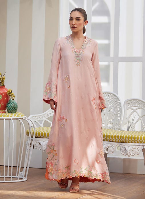 Delina Ivory Shirt And Dupatta