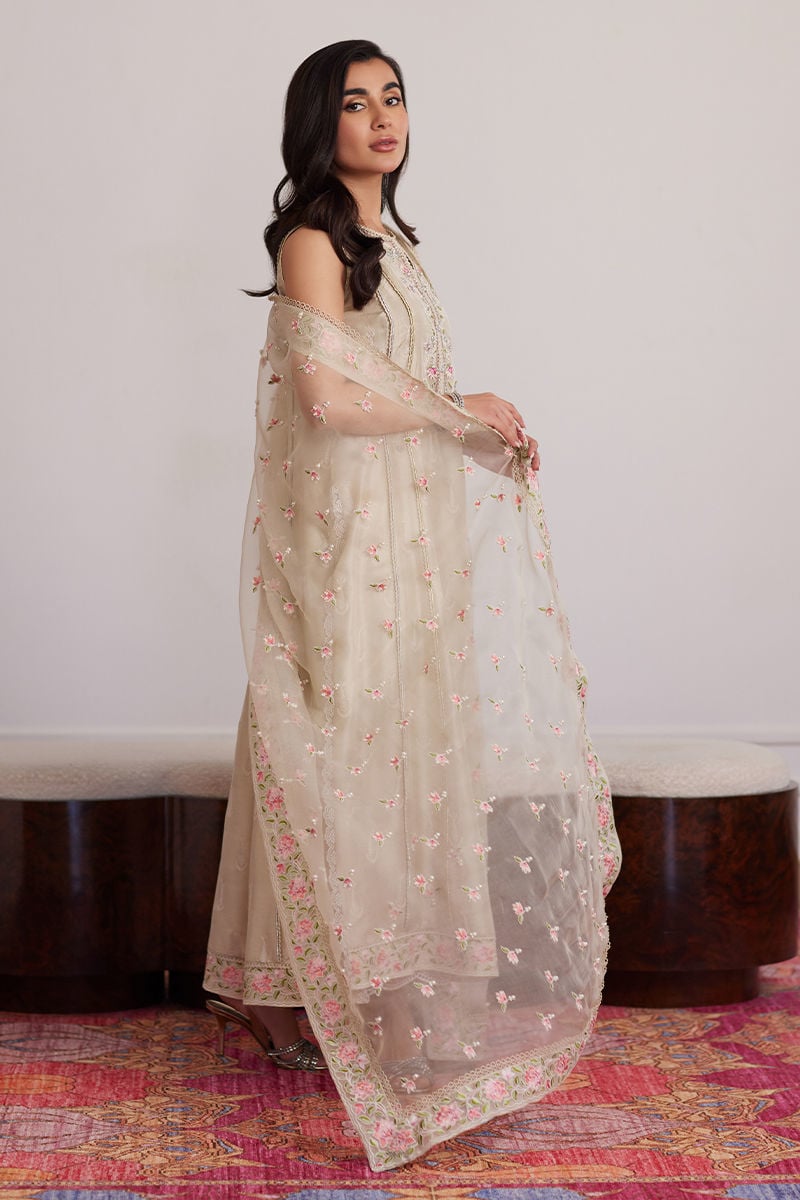 Everly Cream Shirt, dupatta and pants