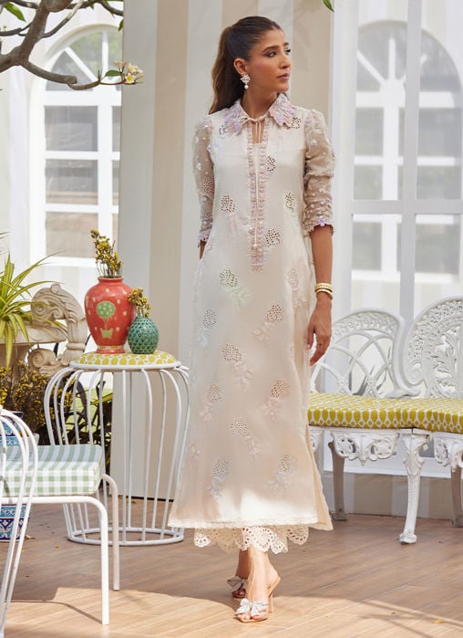 Zila Periwinkle Shirt And Dupatta