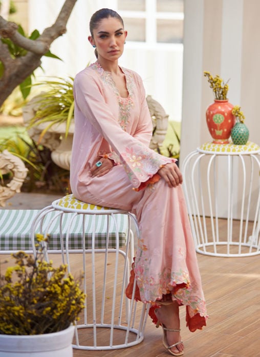 Delina Ivory Shirt And Dupatta