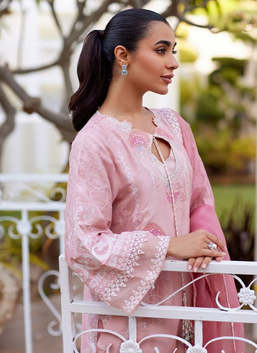 Charlene Sand Embroidered Kalidaar With Dupatta