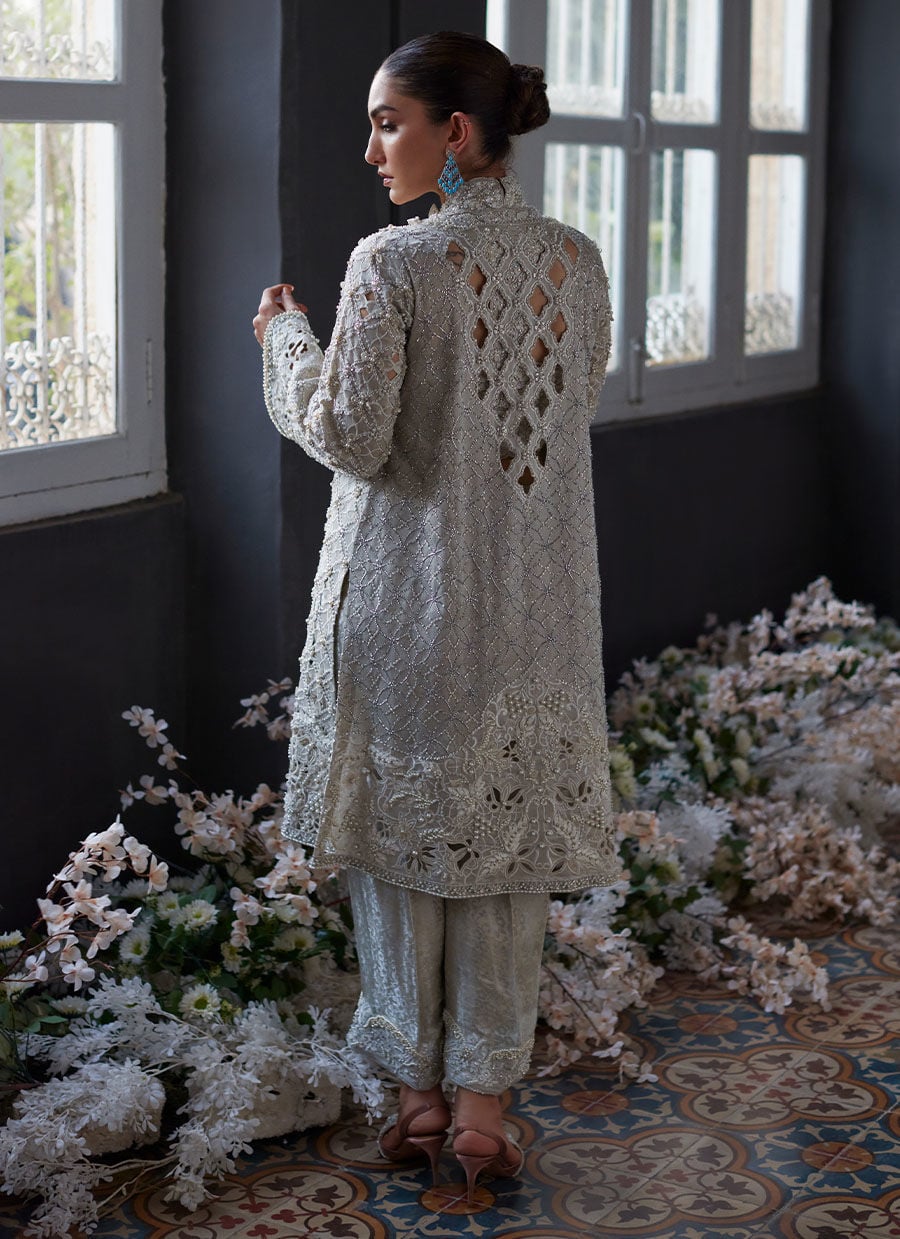Ayvani Silver Cutwork Jacket