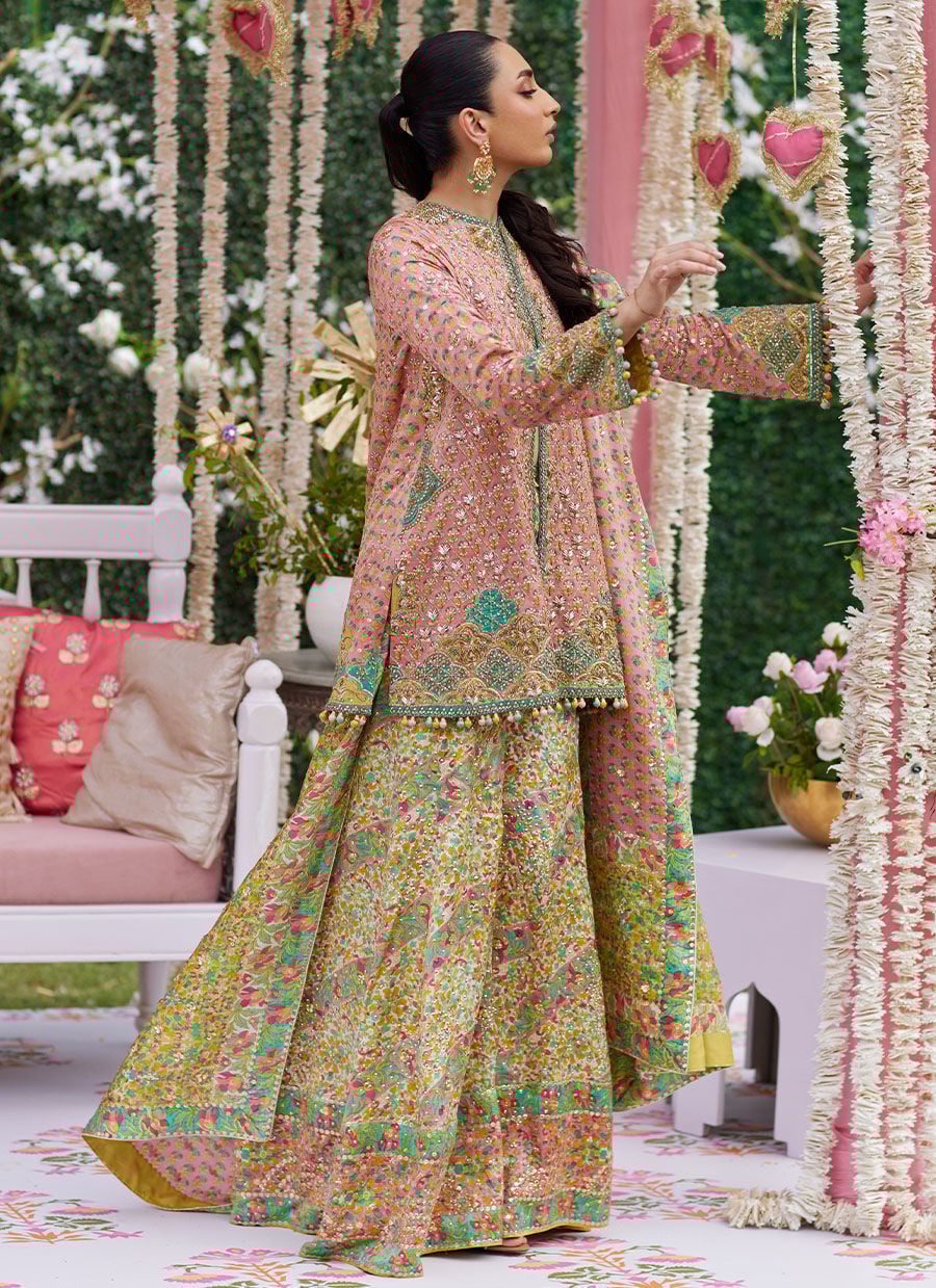 Shae Blockprinted Dhaka And Short Jacket