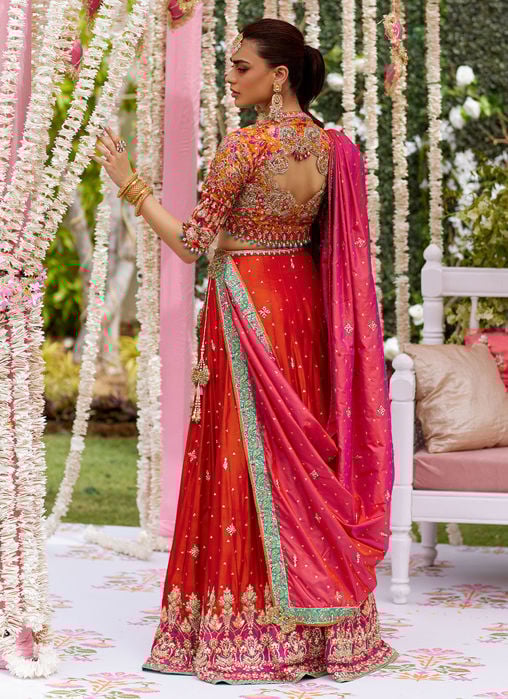 Alvira Ivory Short Shirt And Lehnga