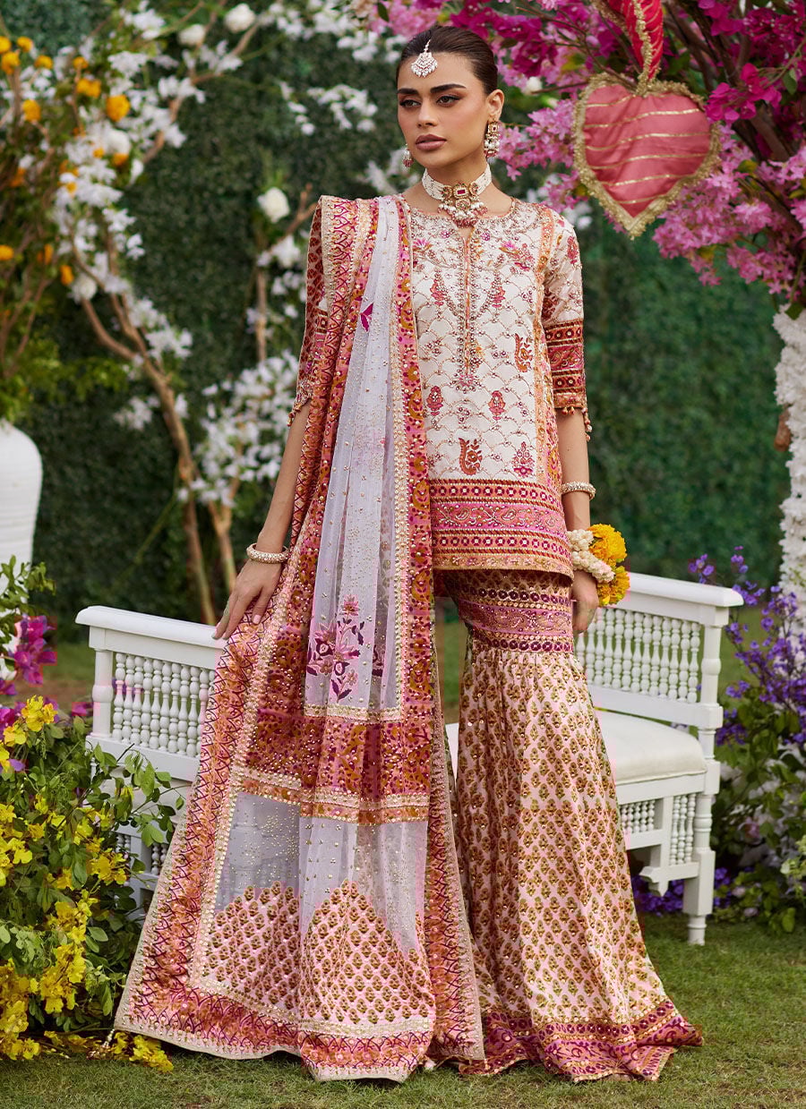 Velina Block Printed Shirt And Gharara