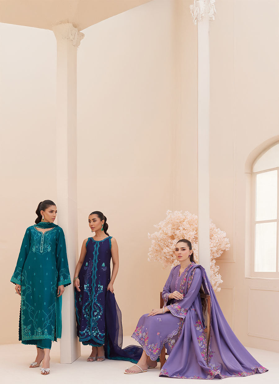 (Goldie Grape Silk Shirt and Dupatta)PANTS only