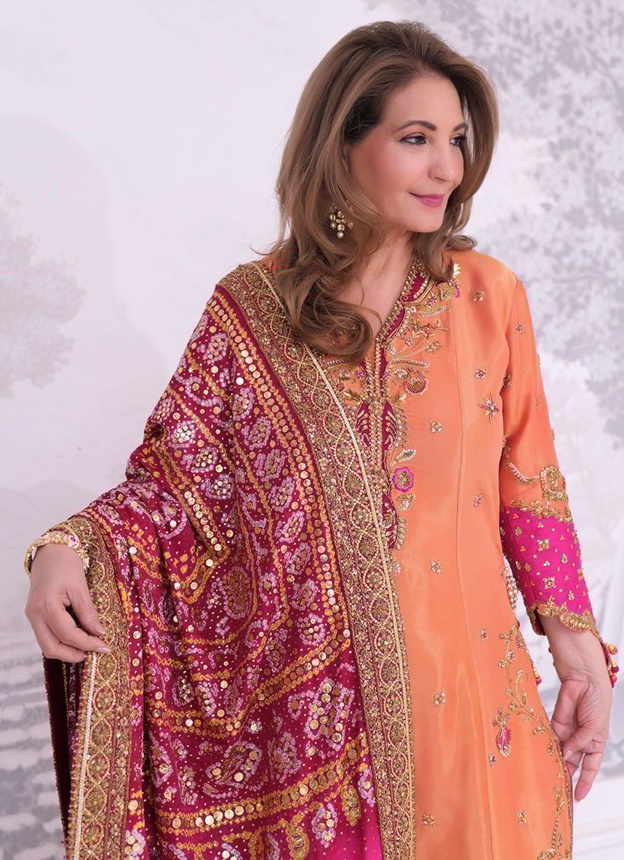 Amber Orange And Fuchsia Pink