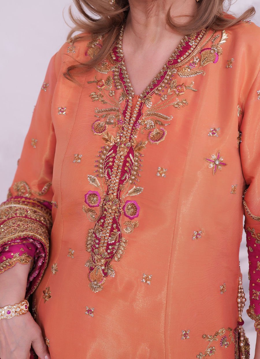 Amber Orange And Fuchsia Pink