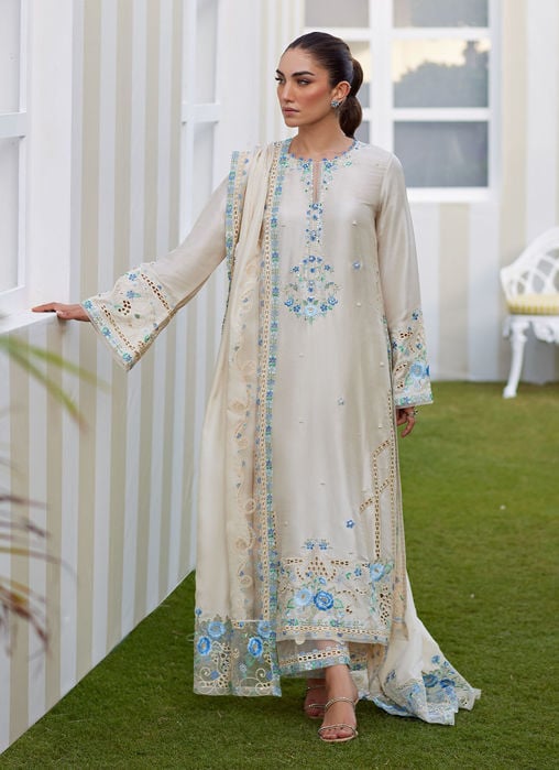 Faye Ivory Shirt And Dupatta