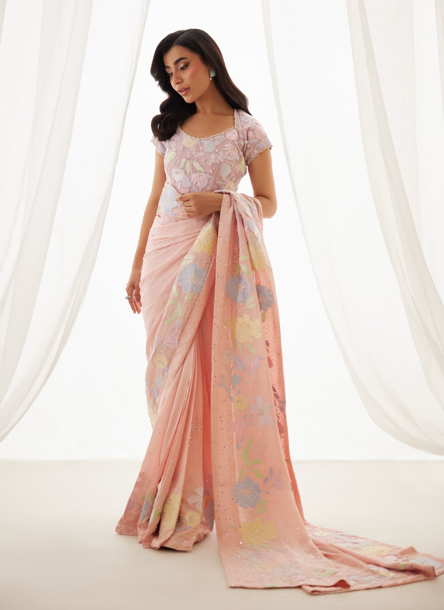 Neve Blush Saree And Blouse