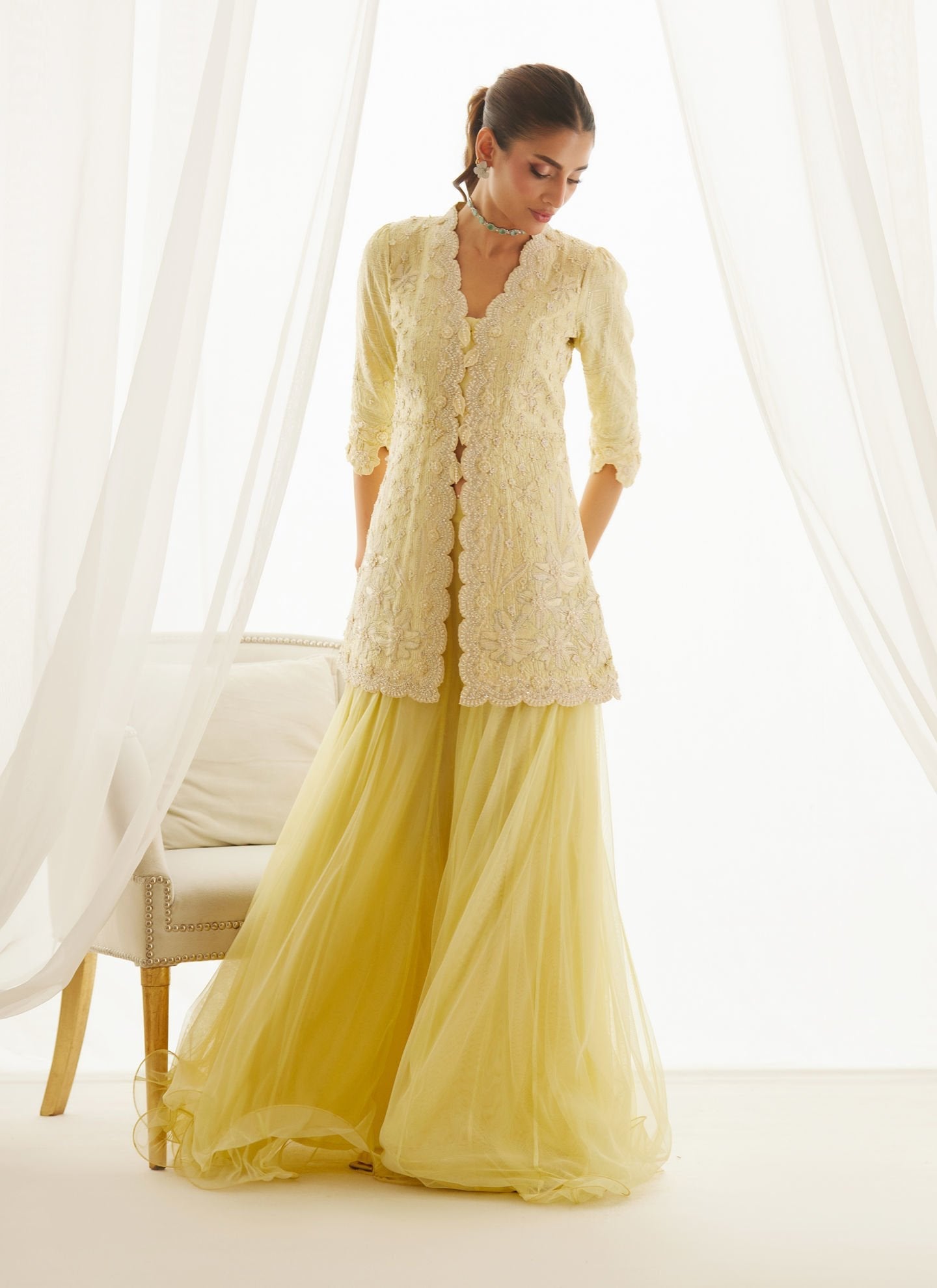 Lavin Lemon Shirt And Lehnga