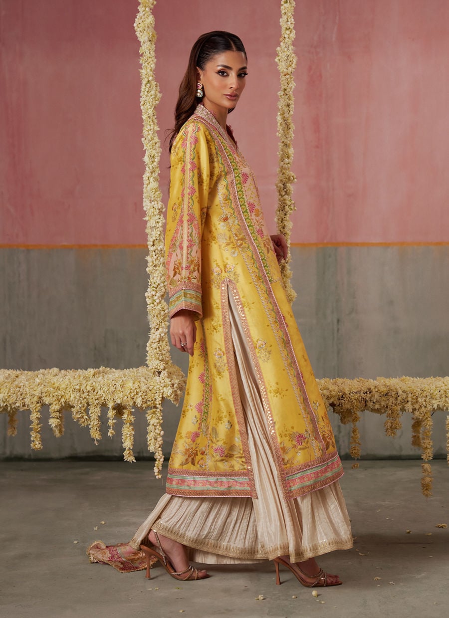 Mogra Buttercup Shirt And Dupatta