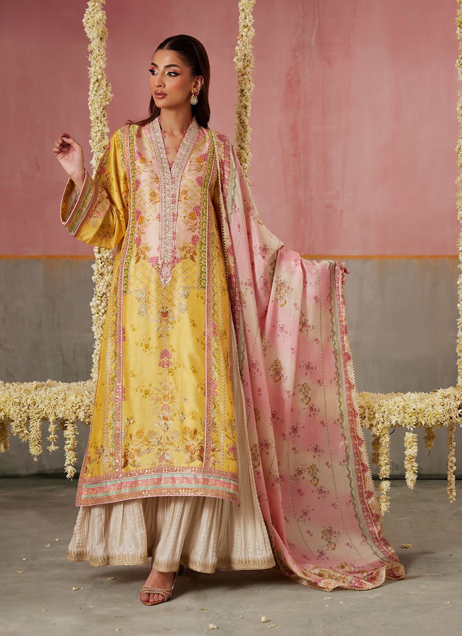 Mogra Buttercup Shirt And Dupatta