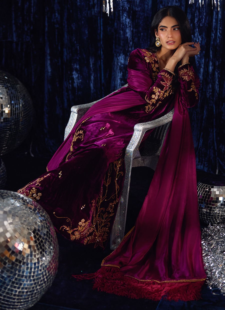 Arwen Magenta Shirt And Dupatta