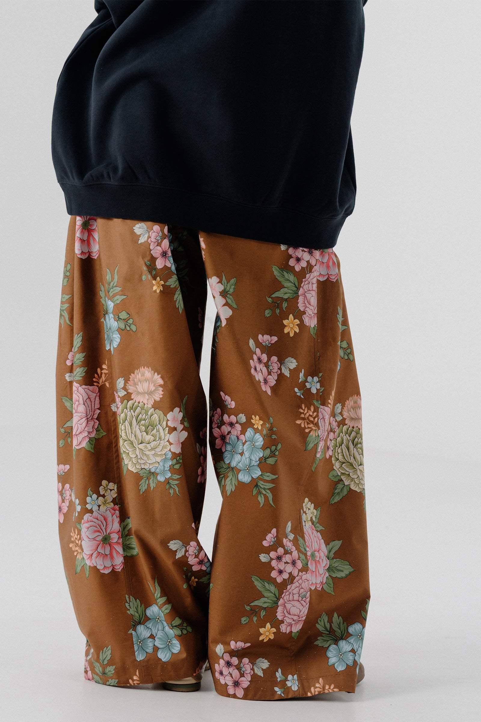 Shalwar Pants - Floral Brown