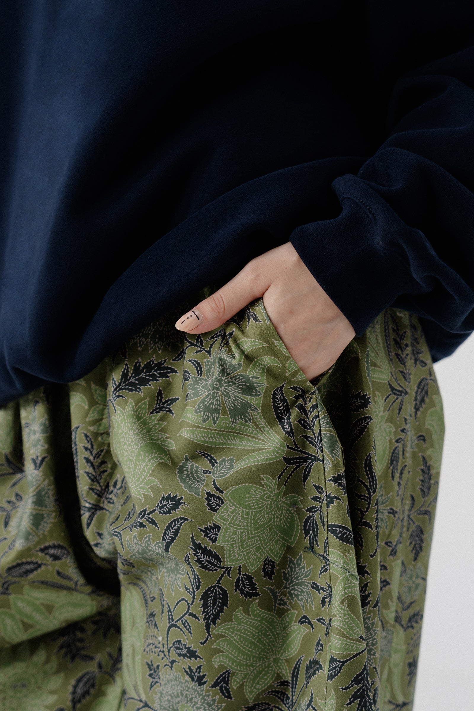 Shalwar Pants - Floral Green