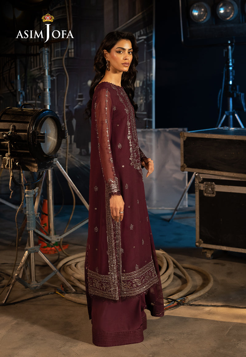 AJLFF-06 Embroidered Chiffon 3 Pcs