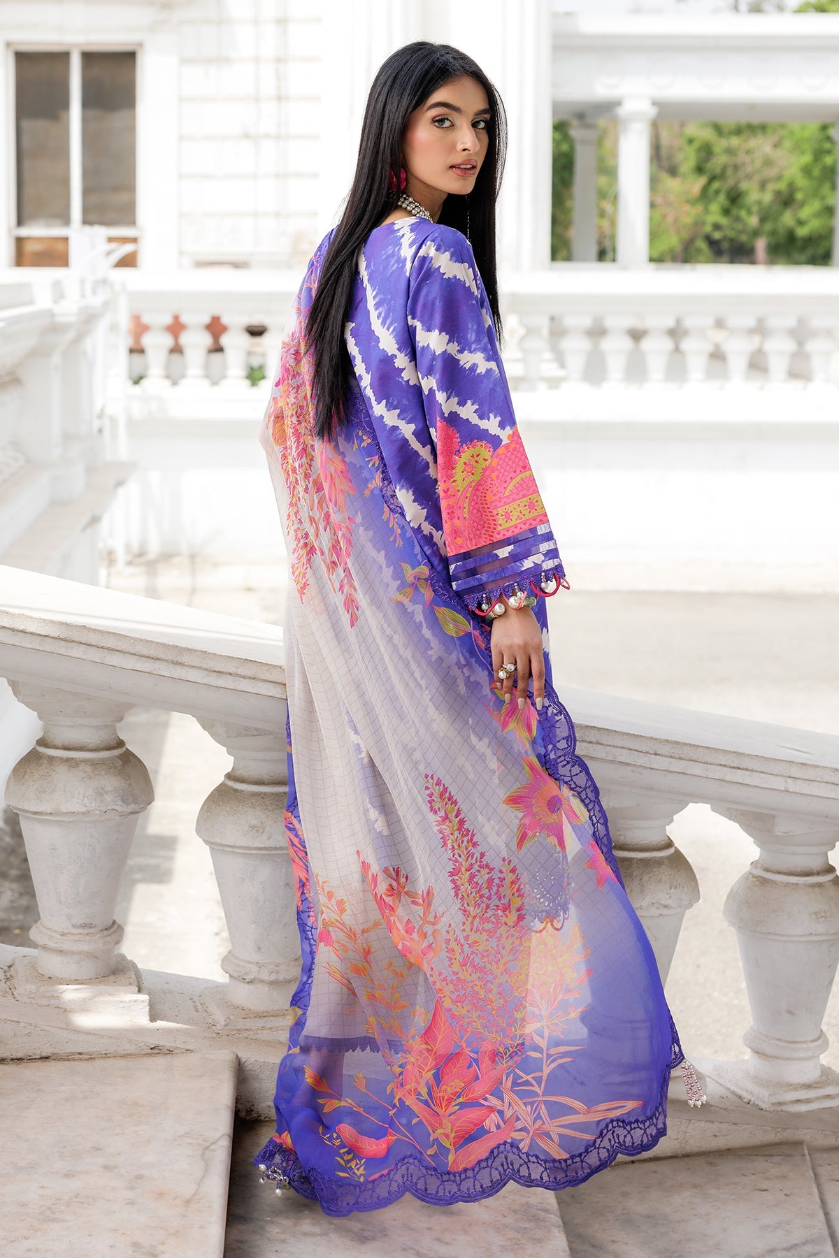 3-PC Stitched Embroidered Lawn Collection AG6-01 P