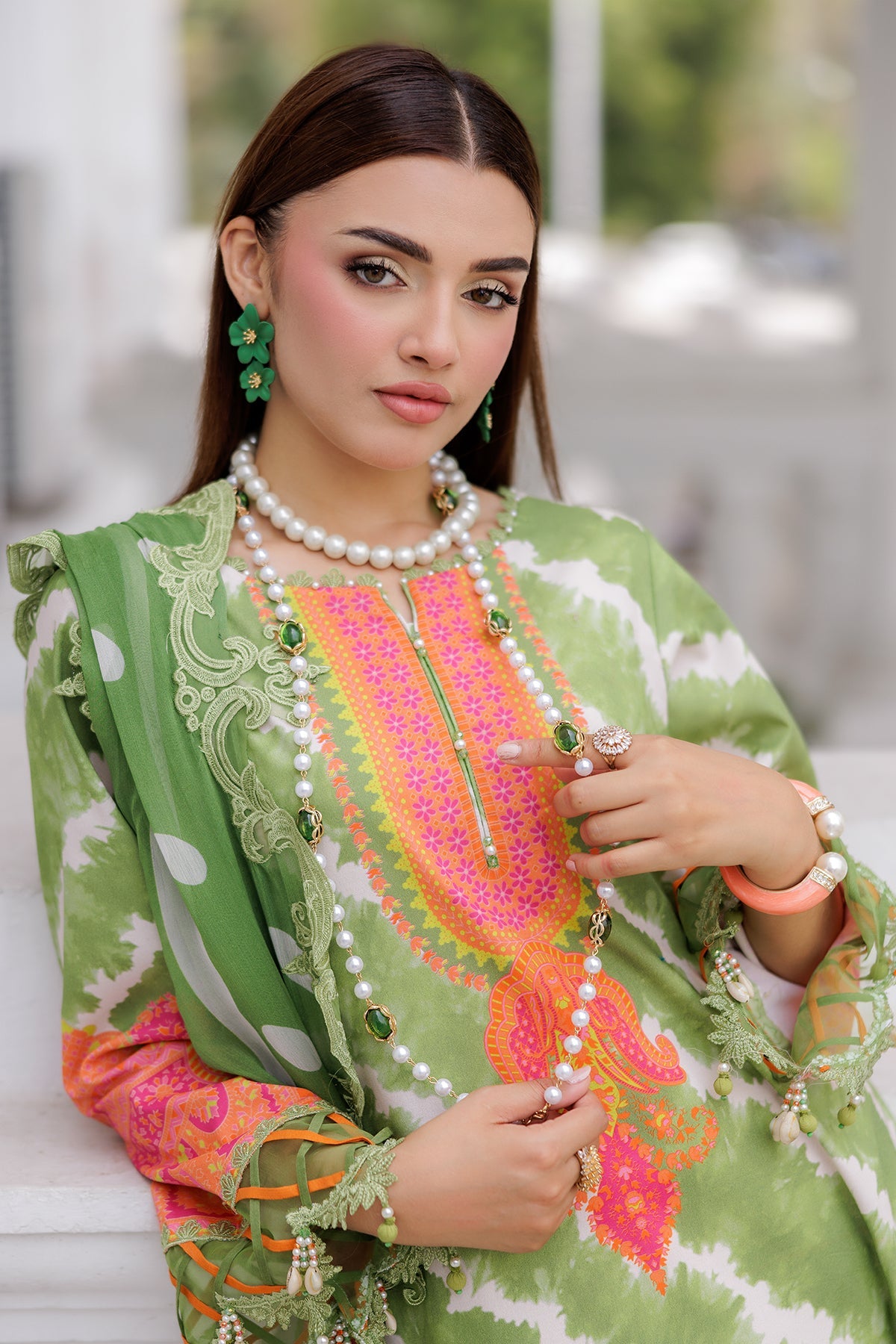 3-PC Unstitched Embroidered Lawn Collection AG6-02 A