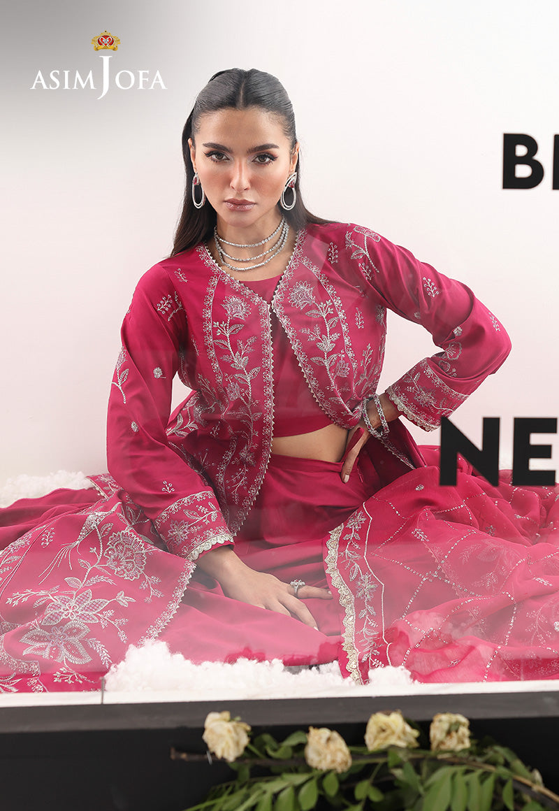 AJUEV-15 EMBROIDERED SILK UNSTITCHED 3 PCS