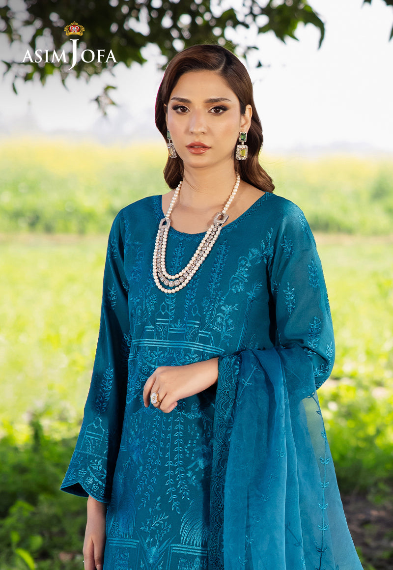 AJELLD-17 EMBROIDERED LAWN STITCHED 3 PCS