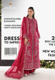 AJUEV-15 EMBROIDERED SILK UNSTITCHED 3 PCS