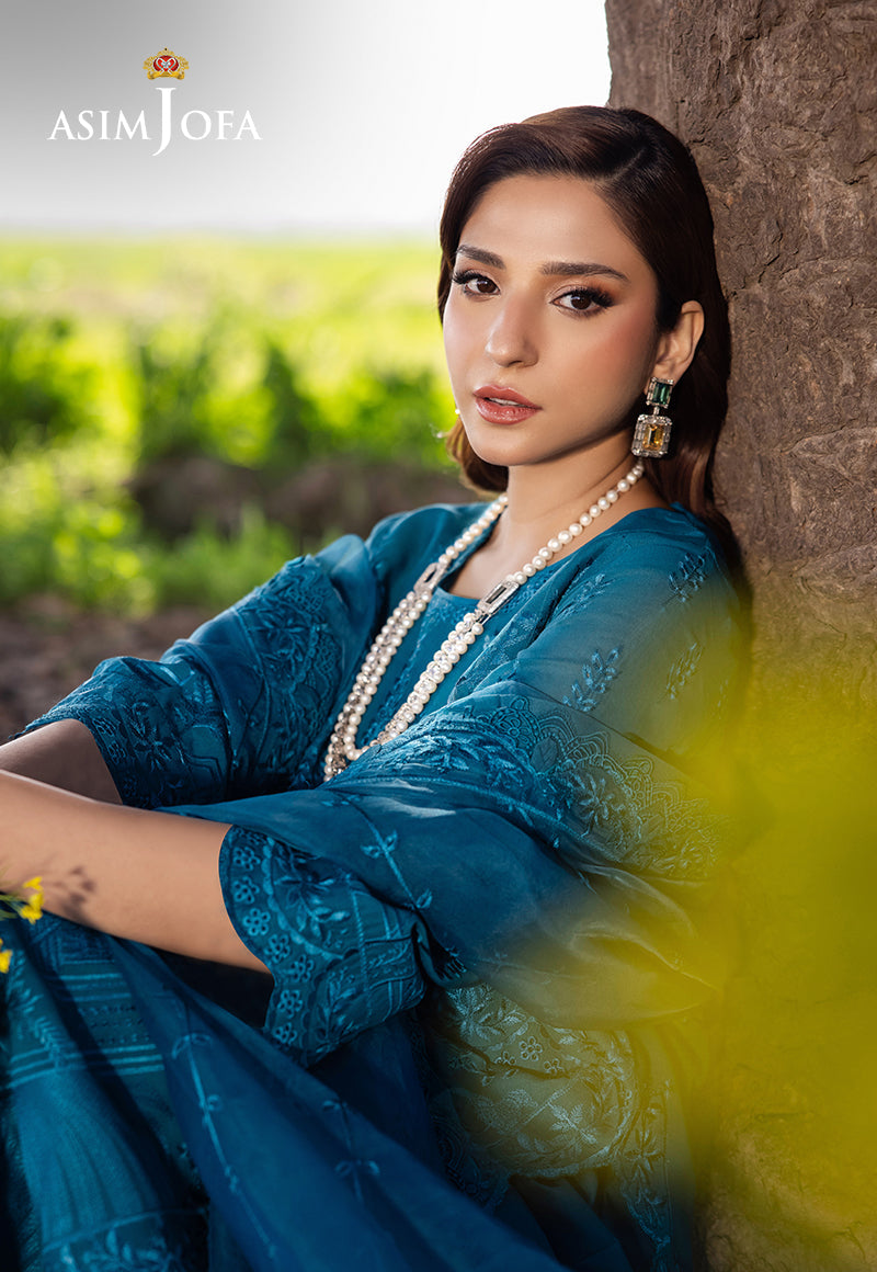 AJELLB-17 EMBROIDERED LAWN STITCHED 3 PCS