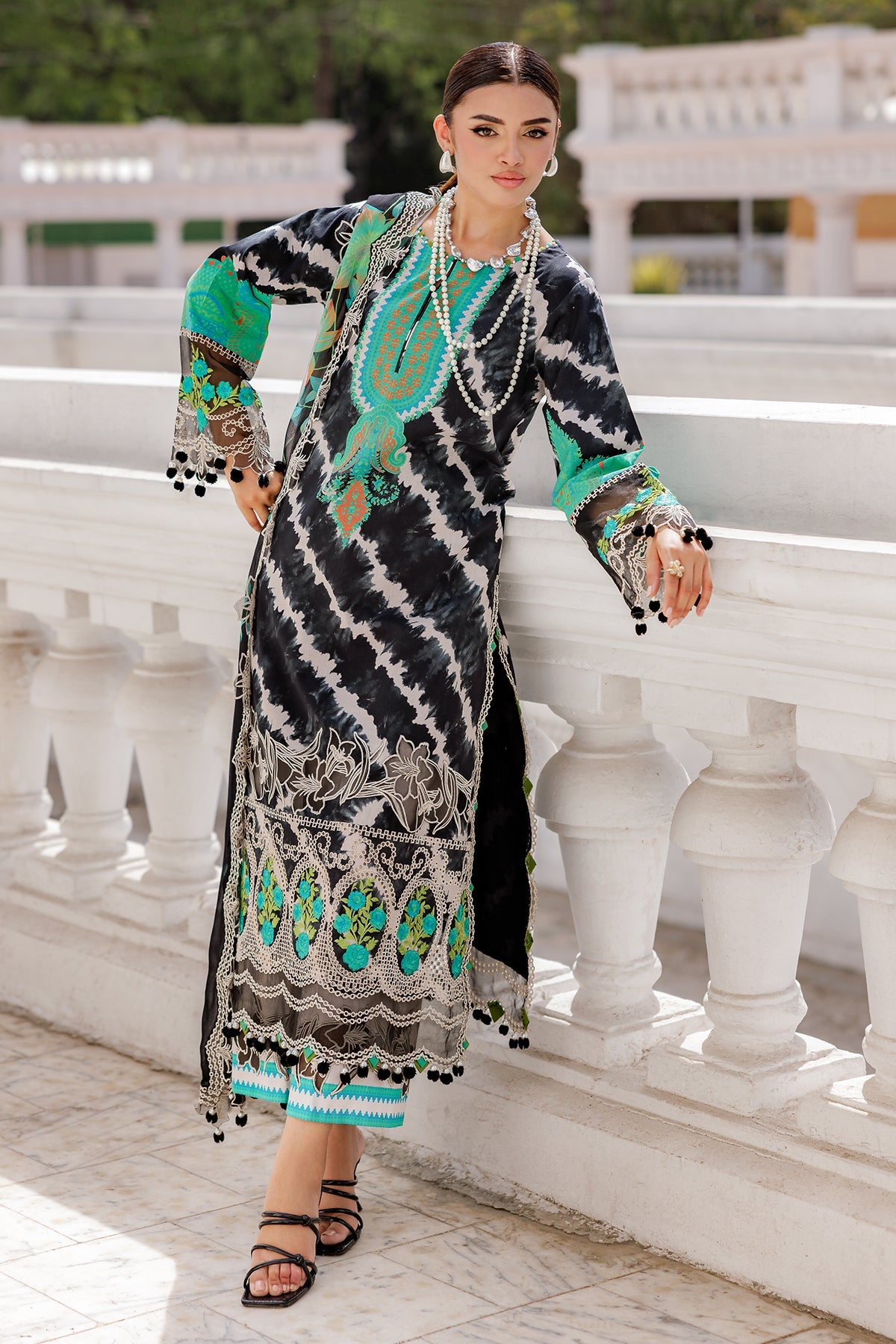 3-PC Unstitched Embroidered Lawn Collection AG6-03 A