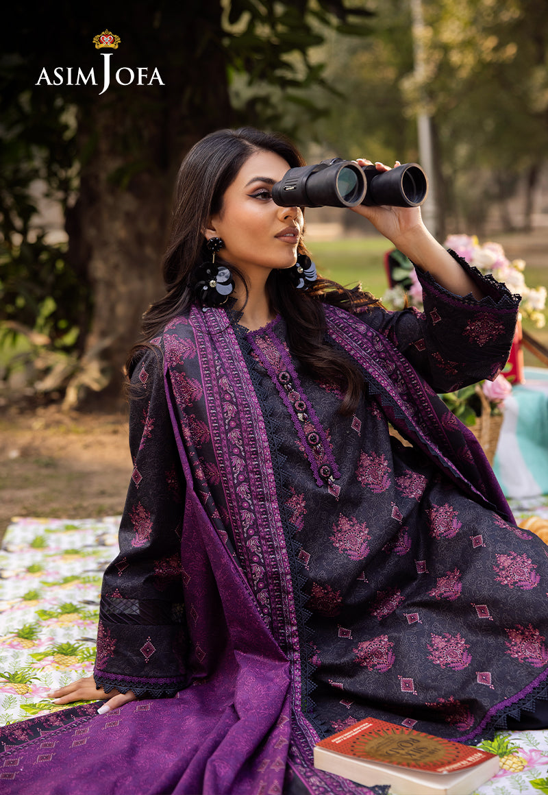 AJUBJD-24 Printed LAWN Stitched 3 PC