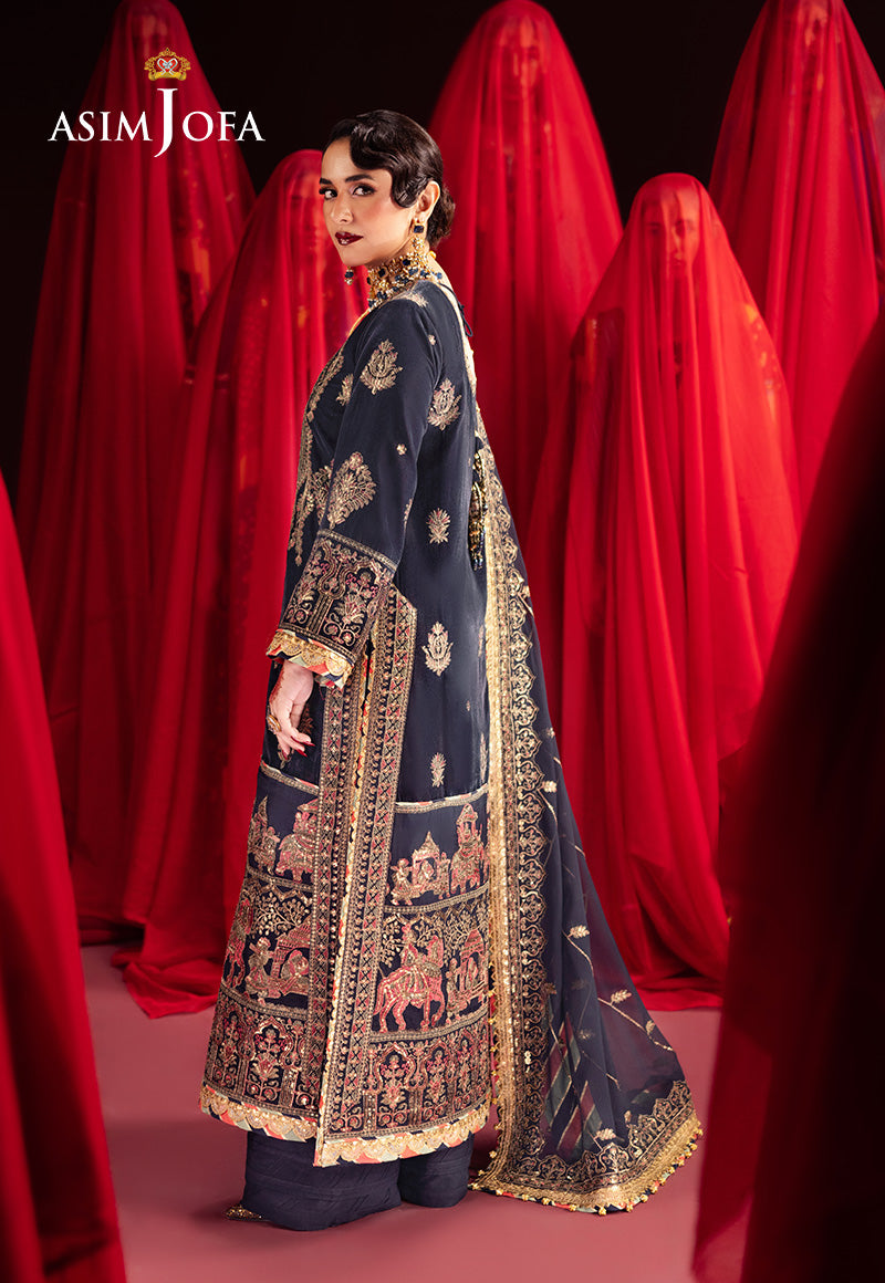 AJMV-11 EMBROIDERED VELVET 3 PCS