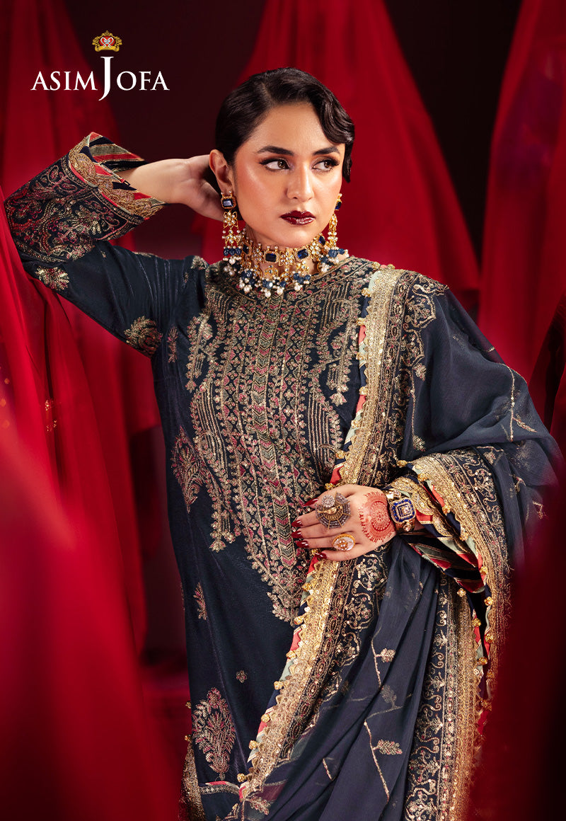 AJMV-11 EMBROIDERED VELVET 3 PCS