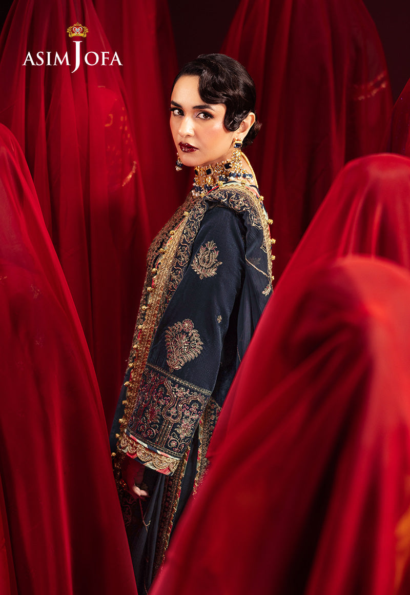 AJMV-11 EMBROIDERED VELVET 3 PCS