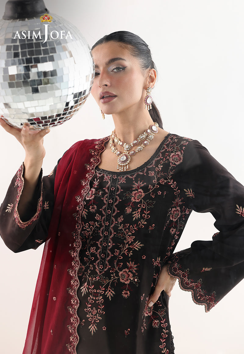 AJUEV-01 EMBROIDERED SILK UNSTITCHED 3 PCS