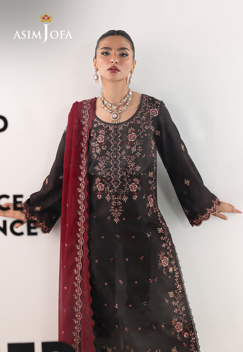 AJUEV-01 EMBROIDERED SILK UNSTITCHED 3 PCS